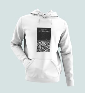 Wildflower, Casual Revolution: Unleash Style withWhite Trendy Front Print Hoodie for Men