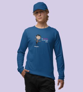 This Valentine I Am Safe: Sublimation Printed (blue) Full Sleeve T-Shirt For Singles
