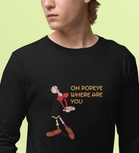 Someone's Searching: Printed (black) Full Sleeve T-Shirt For Singles