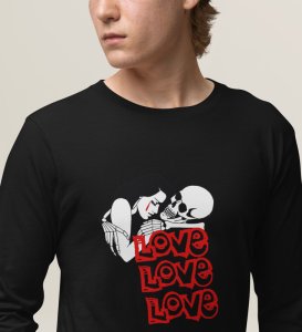 Love Is Insane : Printed (black) Full Sleeve T-Shirt For Singles