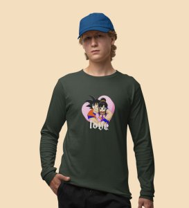 Love Is In Air: Attractive Printed (green) Full Sleeve T-Shirt For Singles
