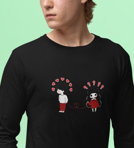 Deep Connection: (black) Full Sleeve T-Shirt For Singles