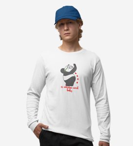Valentine Is Already Here: Attractive Printed (white) Full Sleeve T-Shirt For Singles
