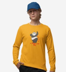 Valentine Is Already Here: Attractive Printed (yellow) Full Sleeve T-Shirt For Singles
