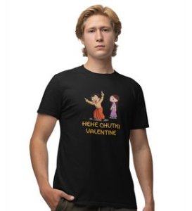 Happy Couples: Amazingly Printed (black) T-Shirt For Singles
