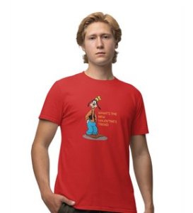 What's New? : Amazingly Printed (Red) T-Shirt For Singles
