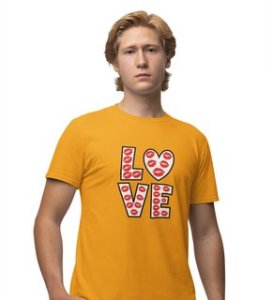 Pure Love: Amazingly Printed (yellow) T-Shirt For Singles

