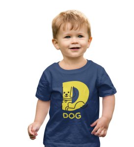 Doggy Dog, Boys Round Neck Printed Blended Cotton tshirt (Navy blue)
