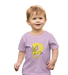 Doggy Dog, Boys Round Neck Printed Blended Cotton Tshirt (purple)