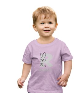 Running Rabit, Printed Cotton Tshirt (purple) for Boys

