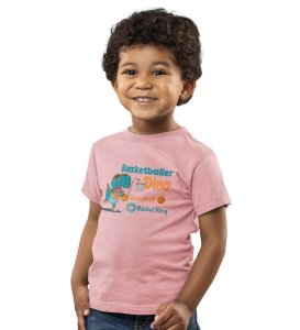 Basketballer Dino, Printed Cotton Tshirt for Boys
