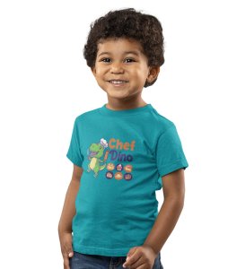 Chef Dino, Printed Cotton Tshirt for Boys