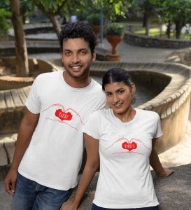 Mr/Mrs Printed Couple (White) T-shirts