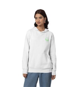I Wanna Love Ya Spread Love and Chill Vibes White Cotton Printed Hoodie For Women