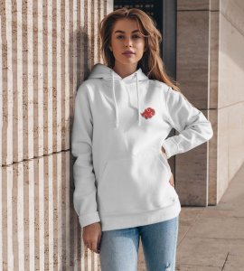 The Master of Clay with a Legacy of Art and Chaos Printed White Cotton Hoodie For Women