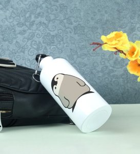 Sweet Penguin Scene Printed Aluminium Water Bottle 600ml