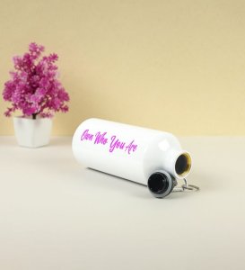 Embrace Your True Self: Own Who You Are Printed Aluminium Water Bottle 600ml