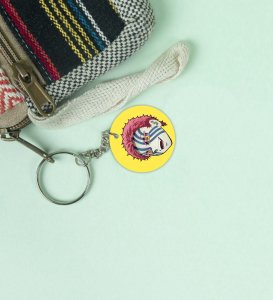 The Legendary Akaza Master of Demonic Power Anime Printed Round Keychains Pack of 2