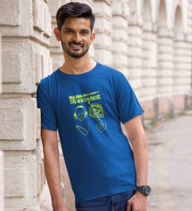 Me And My Homie Blue Round Neck Cotton Half Sleeved Men T Shirt with Printed Graphics