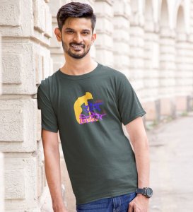 The Path To Niroga Green Round Neck Cotton Half Sleeved Men T-Shirt with Printed Graphics