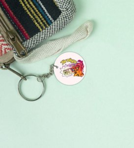 Smiling Sage: Printed Round Anime Keychains Pack of 2