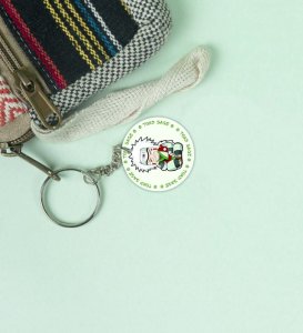 Jovial Spirit: Printed Round Anime Keychains Pack of 2