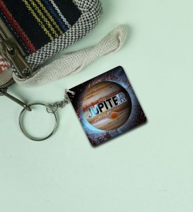 Modern Jupiter Space Theme Printed Keychain Pack of 2