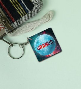 Contemporary Uranus Space Theme Printed Keychain Pack of 2
