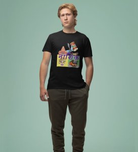 Shiva's Kingdom & Thali's Love: Nashik's Cultural Essence Graphic Printed Black T-Shirt for Men