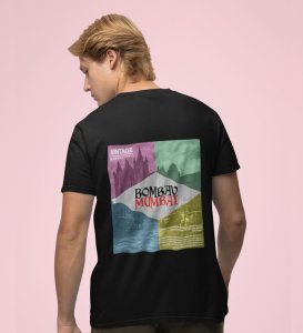 Back to Bombay: 1960 Style Graphic Printed Black T-Shirt