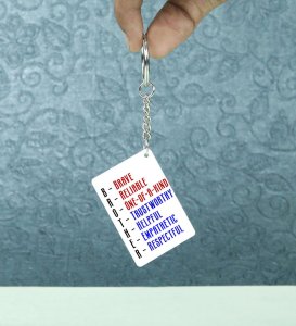 Unique Rakhi Keepsake Bandhan Of Blessings Printed Keychain Pack of 2