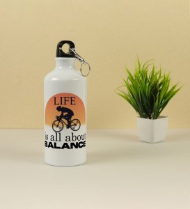 Peaceful Life Balance Reminder Aluminium Printed Sipper Bottle 600ml